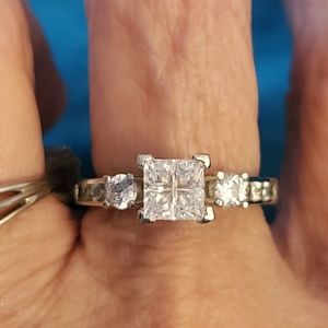 925 Square CZ Ring